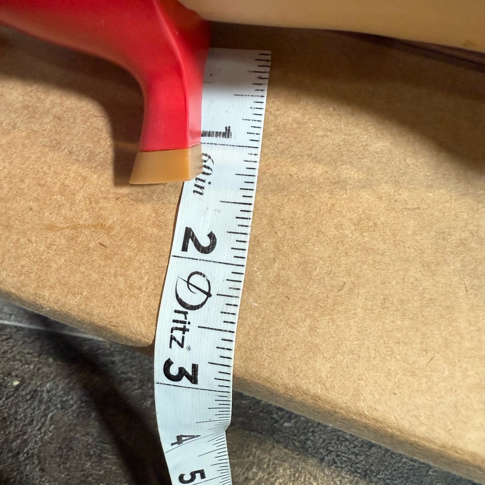 NIB Anthropologie Maeve Red Asymmetrical Buckle Kitten‎ Heels- 9 - Picture 5 of 8